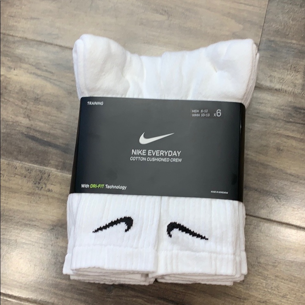 NIKE (6 pairs socks set) EVERYDAY COTTON CUSHIONED CREW MEN’S socks